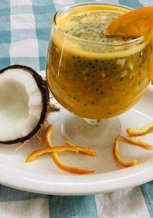 A picture of Orange coconut mocktail.