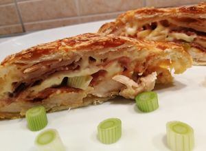 Csirkemelles-prosciuttos táska recept fotója
