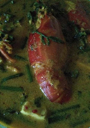 Foto resep Gulai pakis tahu udang galah