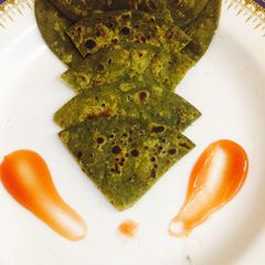 A picture of Palak paratha.