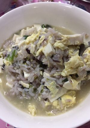 รูปของ ข้าวต้มเต้าหู้ไข่ (มังสวิรัติ)