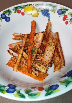 Una foto de Snack de "surimi" en airfryer