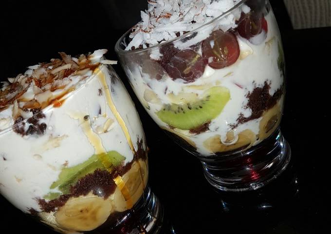Recipe of Quick Chocolate cake fruit Parfait