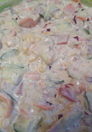 Nyers zöldségsaláta recept fotója