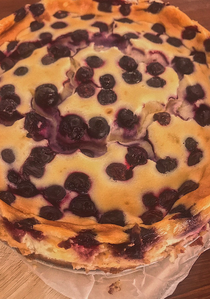 Una foto de Blueberry cheesecake