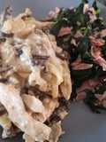 Pollo Cremoso ai funghi pioppini e cavolfiore