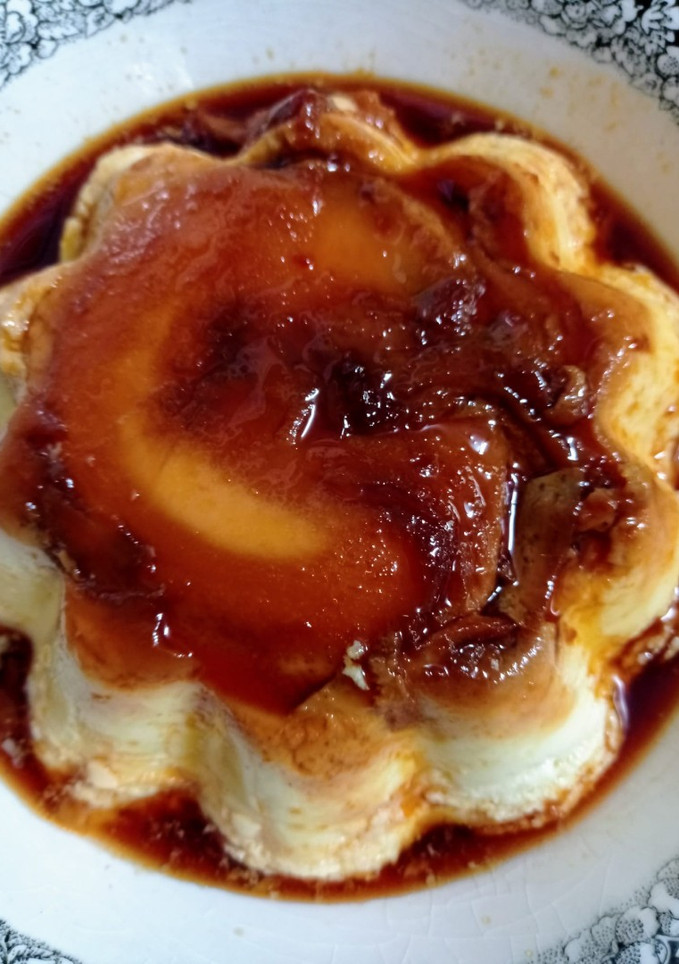 Una foto de Flan de huevo en el microondas 🍮🍮