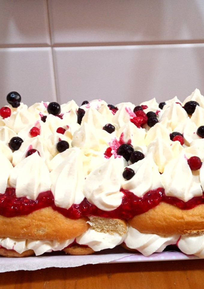 Una foto de "Tiramisú" de frambuesas 🎂