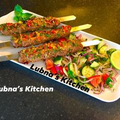 A picture of Turkish Beef Adana Kebabs.