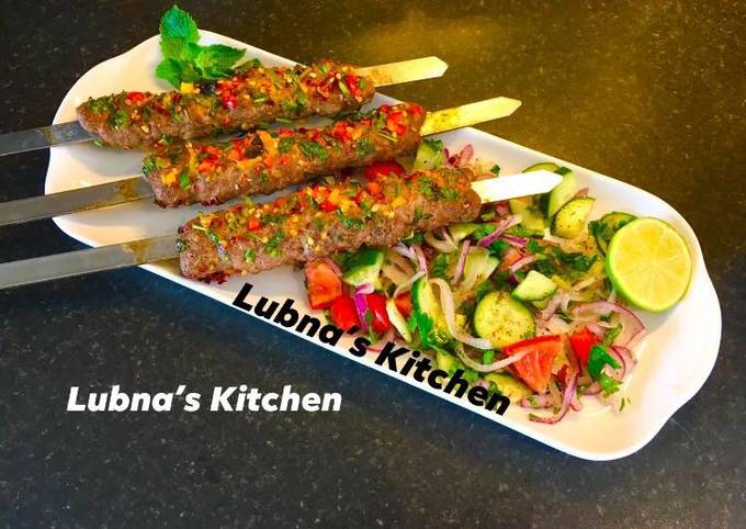 Recipe of Super Quick Homemade Turkish Beef Adana Kebabs