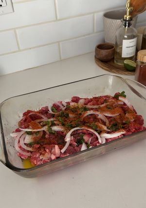 A picture of Carne asada marinade.