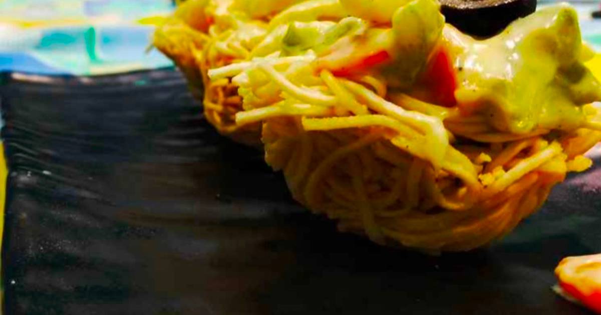 Veggie noodle baskets Recipe by Vidhi agarwal Cookpad