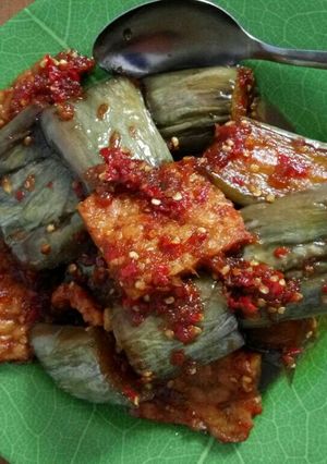 Foto resep Balado tempe terong pedas manis
