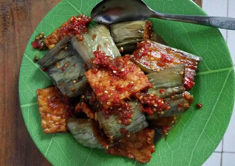 Balado tempe terong pedas manis