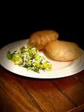 Potato in green spices/ hirva masala batata bhaji