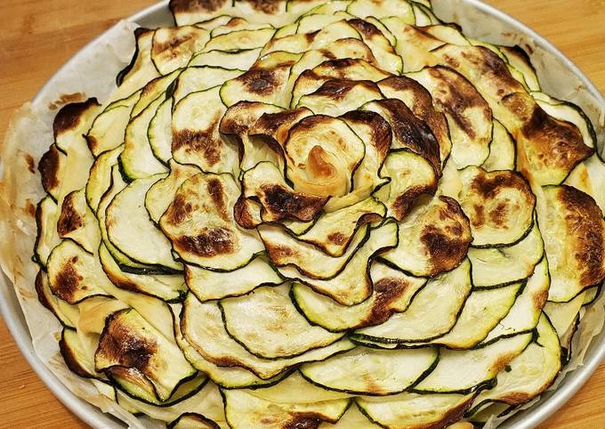 Fiore di pasta sfoglia e zucchine