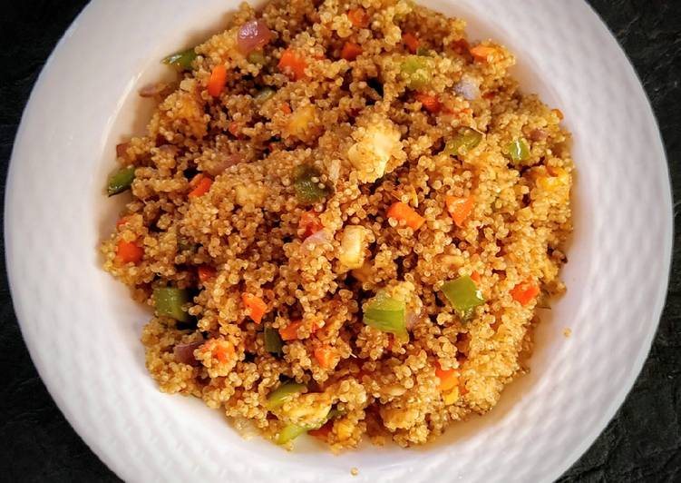 Schezwan fried quinoa