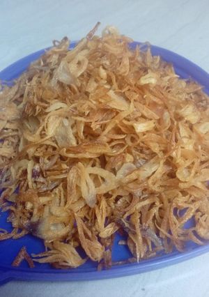 Foto resep Bawang goreng tanpa tepung
