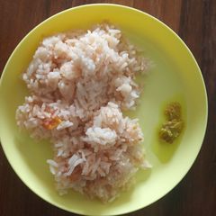 Tomato Rice in Rice Cooker A picture of Tomato Rice in Rice Cooker.