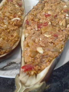 Una foto de Berenjenas rellenas de atún