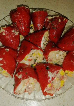 Una foto de Pimientos de piquillo rellenos