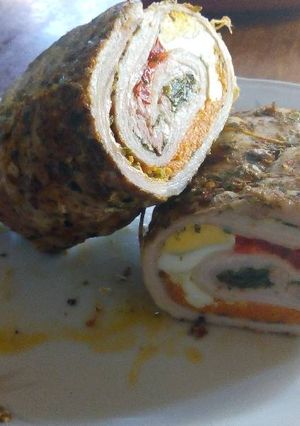 Una foto de Mtambrito de cerdo arrollado, al horno en baño María