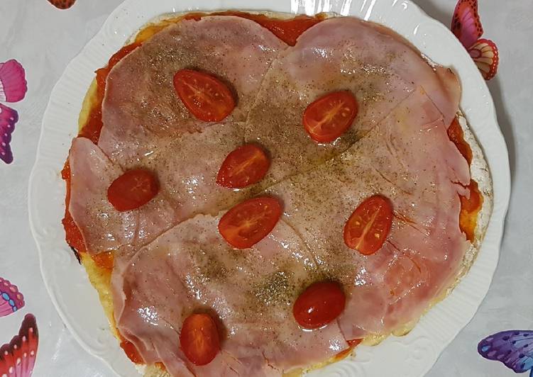 Pizza casera en la sartén sin queso 👌