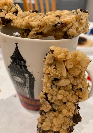 Una foto de Barrita de cereal con chips de 🍫