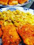 Merluza frita en mantequilla con costra de pimentón picante