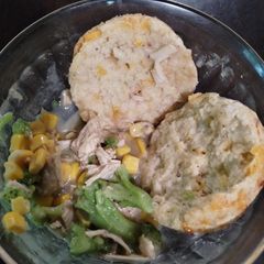 A picture of Gluten Free Cheddar Bacon Biscuits.