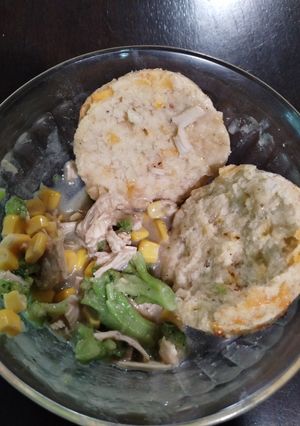 A picture of Gluten Free Cheddar Bacon Biscuits.