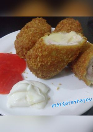 Foto resep Ayam gulung isi mozzarella (mozzarella stick)