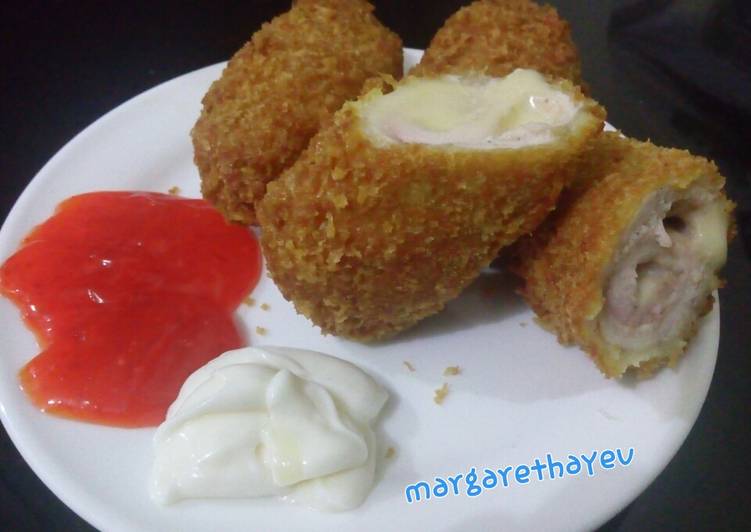 Resep Ayam gulung isi mozzarella (mozzarella stick), Enak