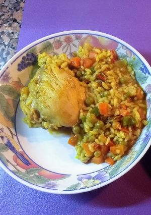 Una foto de Arroz con pollo