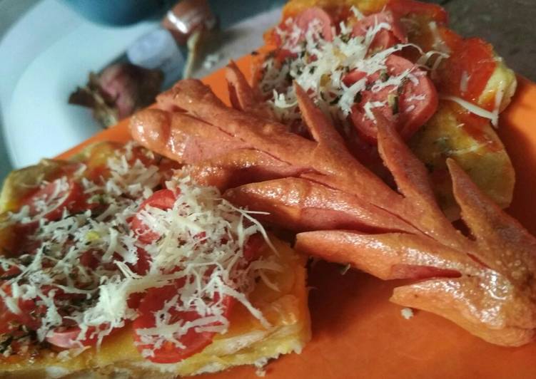 Pizza sosis praktis gak ribet