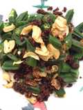 Okra With Seaweed Chilli And Fried Garlic