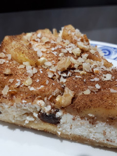 Una foto de Tarta de ricota y manzana sin azúcar