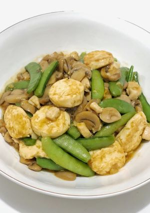Foto resep Tofu kapri ayam jamur