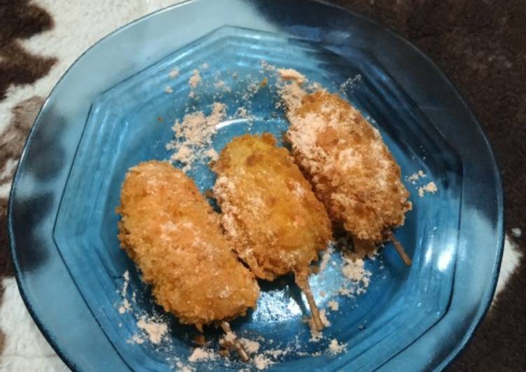 Resep Corn Dog Sosiz Mozarela Mini, Bikin Ngiler