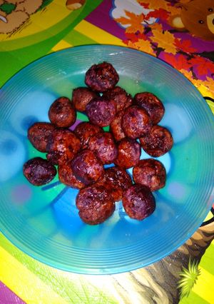 Foto resep Bola-bola ubi ungu isi coklat ala anak kos