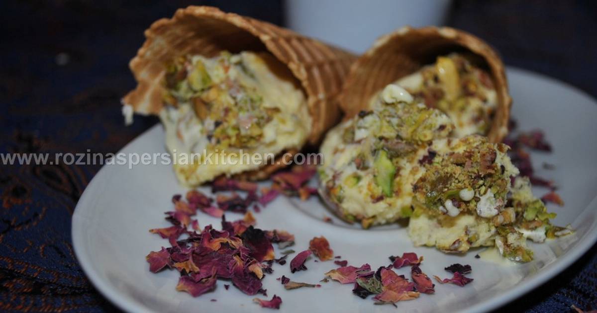 Traditional Iranian Saffron ice cream (Bastani Sonnatie Irani) Recipe