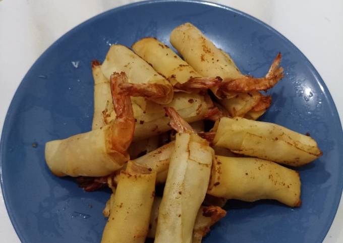 Cara Membuat Udang kulit lumpia Murah