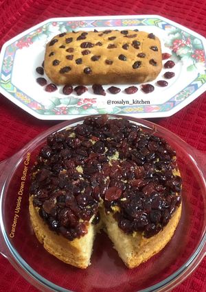 A picture of Cranberry Upside Down Butter Cake.