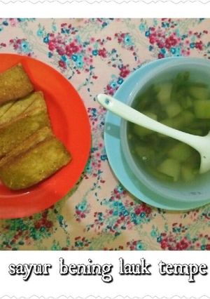Foto resep Sayur bening lauk Tempe sarapan #4