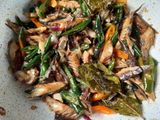 Oseng ikan asin Cabai ijo