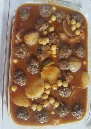 صورة لوصفة صينية خضار مع كرات اللحم