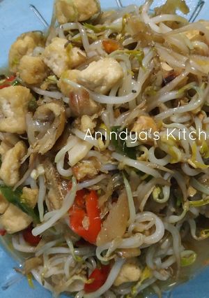 Foto resep Tauge Cah Ikan Asin