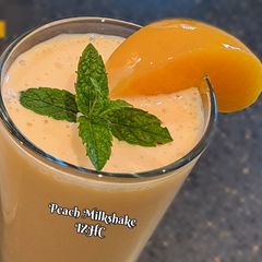 A picture of 🍑🍹Peach Milkshake🍹🍑.