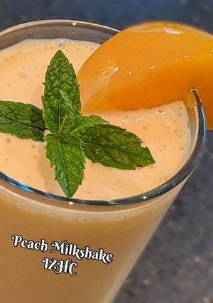 A picture of 🍑🍹Peach Milkshake🍹🍑.