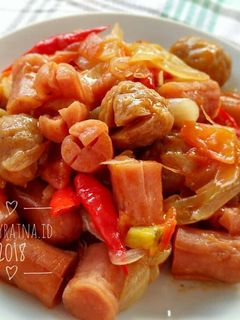 Foto resep Sosis Bakso Asam manis pedas